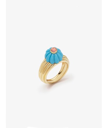 BAGUE GELATO TURQUOISE ET TOURMALINE pas cheres