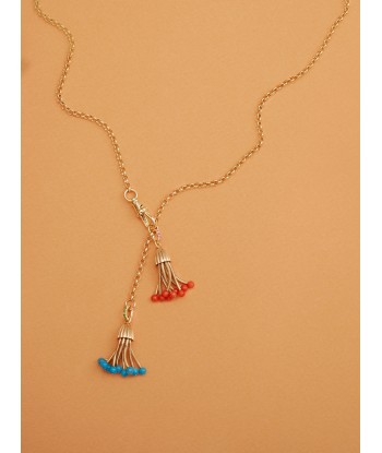 COLLIER JASERON & POLPO TURQUOISE ET CORAIL prix pour 