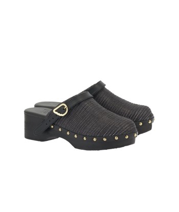 SABOT CLOG RAFFIA BLACK Le MVP de beaucoup