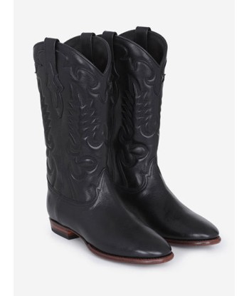 BOTTES SANTIAG MIDNIGHT CUIR NOIRES prix