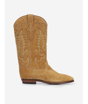 BOTTES SANTIAG MIDNIGHT EN DAIM TAN de la marque