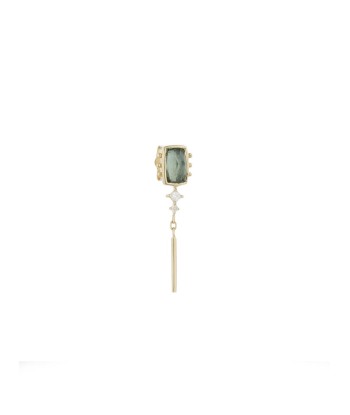 BOUCLE D'OREILLE STUD TOURMALINE VERTE offre 