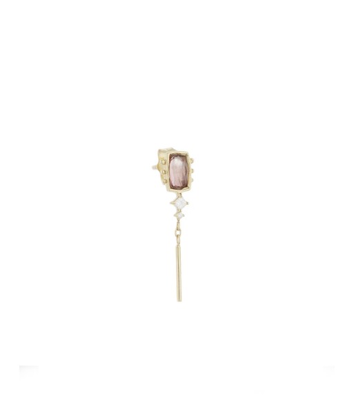 BOUCLE D'OREILLE STUD TOURMALINE ROSE commande en ligne