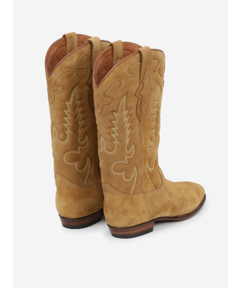 BOTTES SANTIAG MIDNIGHT EN DAIM TAN de la marque