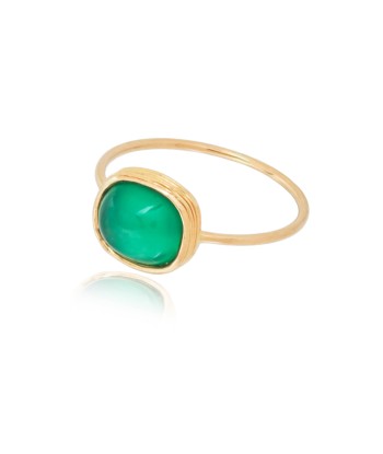 BAGUE OR ET ONYX VERT Fin de série