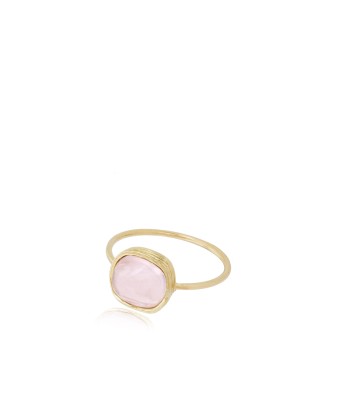 BAGUE OR ET QUARTZ ROSE Découvrez la collection