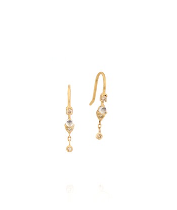 BOUCLES D'OREILLES MOONSTONE AND DIAMONDS SLEEPERS suggérées chez