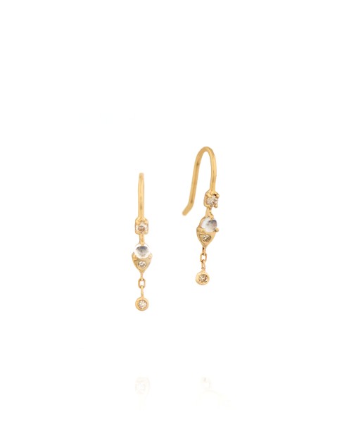 BOUCLES D'OREILLES MOONSTONE AND DIAMONDS SLEEPERS suggérées chez