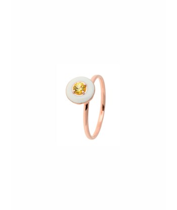 BAGUE OR ROSE EMAIL & SAPHIR JAUNE outlet