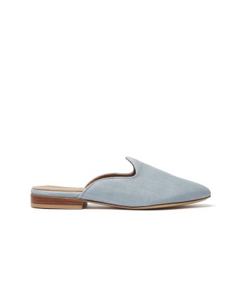 MULES EN LIN BLEU acheter en ligne