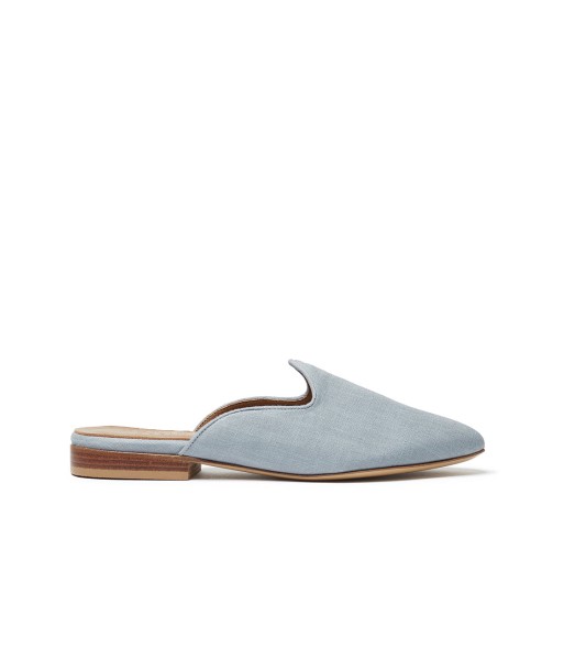 MULES EN LIN BLEU acheter en ligne