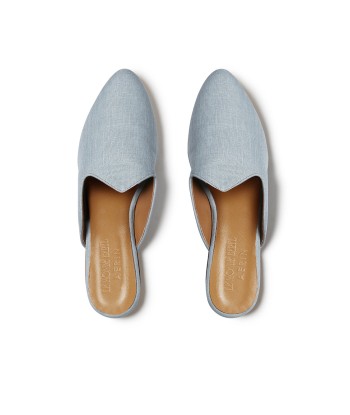 MULES EN LIN BLEU acheter en ligne