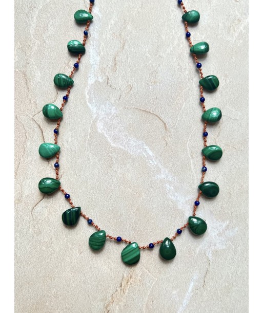 COLLIER BONVIEW MALACHITE ET LAPIS LAZULI acheter en ligne