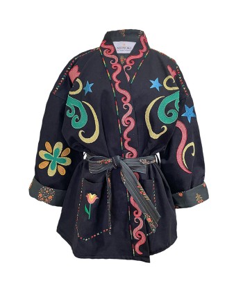 KIMONO FAMILY NOIR Livraison rapide