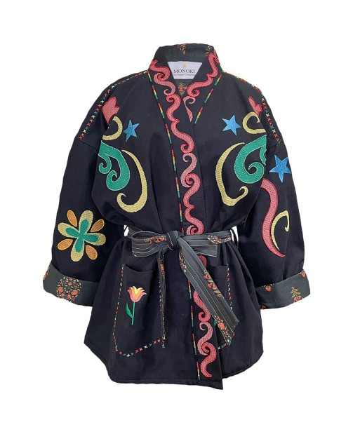 KIMONO FAMILY NOIR Livraison rapide