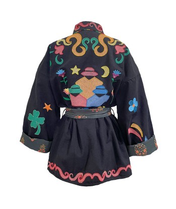 KIMONO FAMILY NOIR Livraison rapide