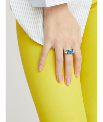 BAGUE VILLA IDA DOUBLE TURQUOISE pas cher