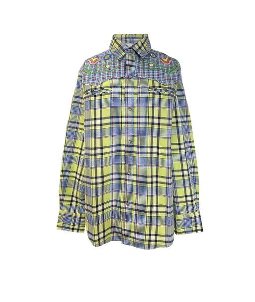 CHEMISE COWBOY CARREAUX JAUNE Amélioration de cerveau avec