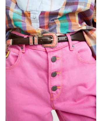 CEINTURE CRAZY ROSE & MARRON les muscles