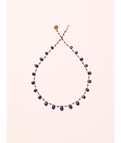 COLLIER COCOPLUM DROPS & BEADS SAPHIR BLEU Les magasins à Paris et en Île-de-France