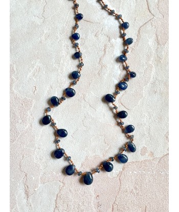 COLLIER COCOPLUM DROPS & BEADS SAPHIR BLEU Les magasins à Paris et en Île-de-France