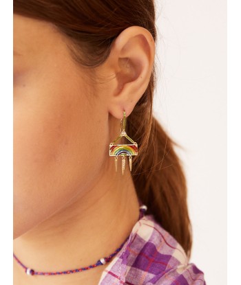 BOUCLE D'OREILLE RAINBOW pas chere