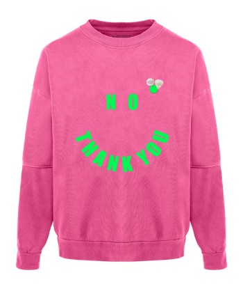 Fuschia “NO” roller sweatshirt en stock