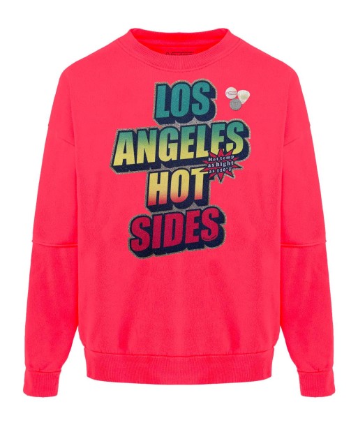 Neon pink roller sweatshirt "SIDES" Les magasins à Paris