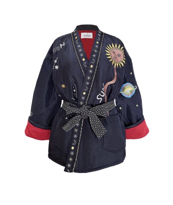 KIMONO KARMA EN SOIE NAVY 2 - 3 jours ouvrés.