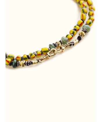 LIEN MAULI BEADS GHANA RASTA 73CM pas cher 