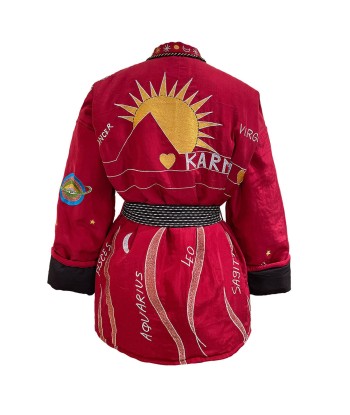 KIMONO KARMA EN SOIE BORDEAUX 50-70% off 