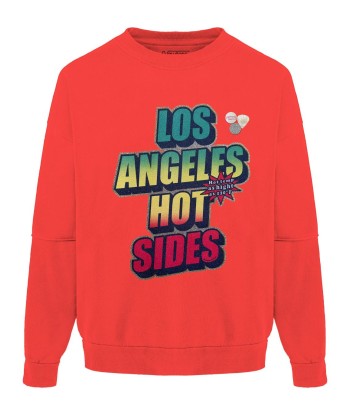 Neon orange rollerblading sweatshirt “SIDES” basket pas cher