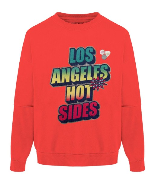 Neon orange rollerblading sweatshirt “SIDES” basket pas cher