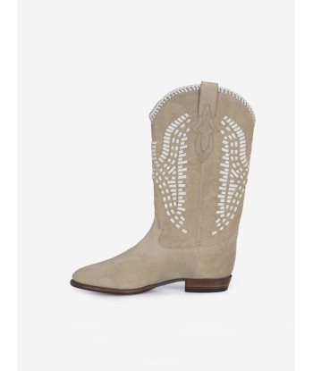 BOTTES SANTIAG INCA EN SUEDE DESERT WHITE prix pour 