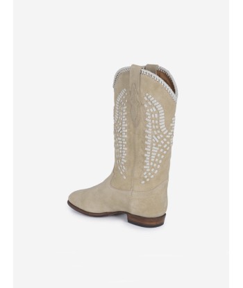 BOTTES SANTIAG INCA EN SUEDE DESERT WHITE prix pour 