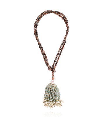 COLLIER POMPON AMAZONITE 2 - 3 jours ouvrés.