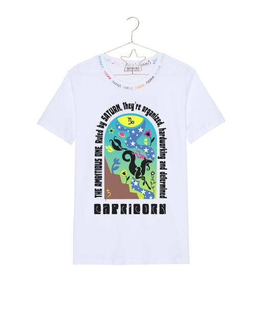 TEE SHIRT ASTRO BLANC CAPRICORNE prix