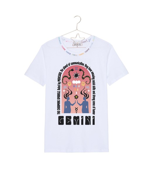 TEE SHIRT ASTRO BLANC GEMINI Paris Déstockage Promo