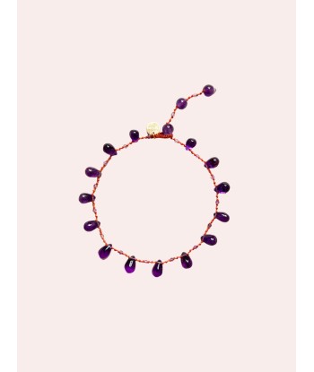 BRACELET DE CHEVILLE NIILO - AMETHYSTE le des métaux précieux