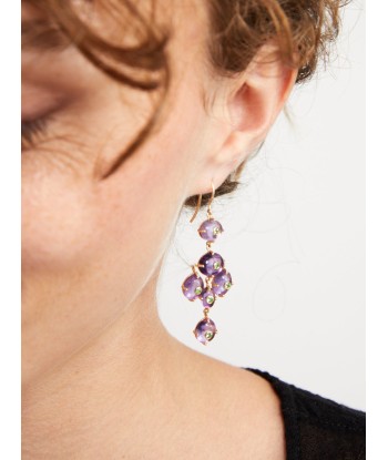 BOUCLES D'OREILLE GIRANDOLE AMETHYSTE offre 