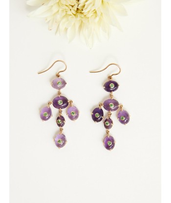 BOUCLES D'OREILLE GIRANDOLE AMETHYSTE offre 