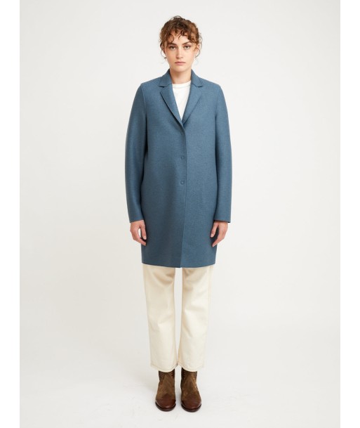 MANTEAU COCOON PRESSED STEEL BLUE vous aussi creer 