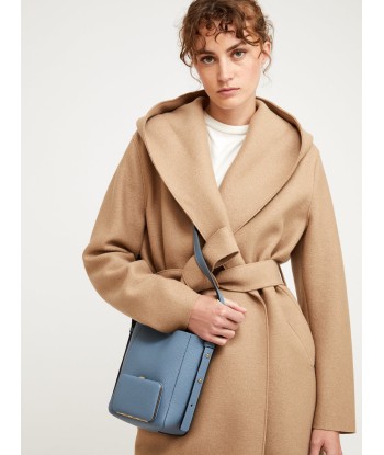 MANTEAU HOODED WRAP PRESSED TAN outlet