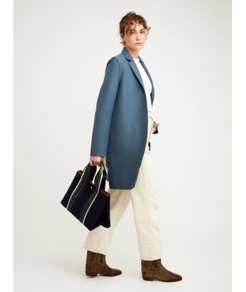 MANTEAU COCOON PRESSED STEEL BLUE vous aussi creer 