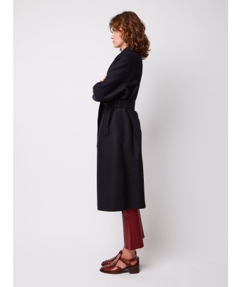 MANTEAU BELTED LONG WOOL basket pas cher