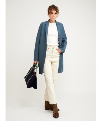 MANTEAU COCOON PRESSED STEEL BLUE vous aussi creer 