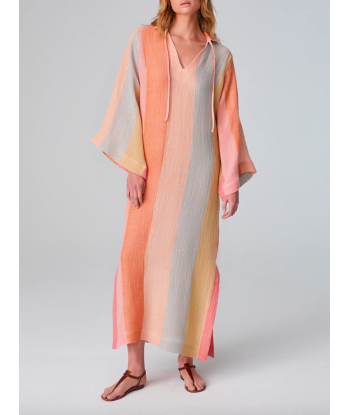 TUNIC CAFTAN LONG ROSE plus qu'un jeu 