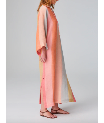 TUNIC CAFTAN LONG ROSE plus qu'un jeu 