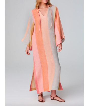 TUNIC CAFTAN LONG ROSE plus qu'un jeu 