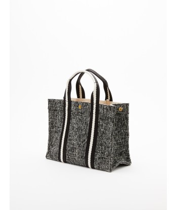 SAC TOTE M CHINÉ TWEED BLACK de technologie